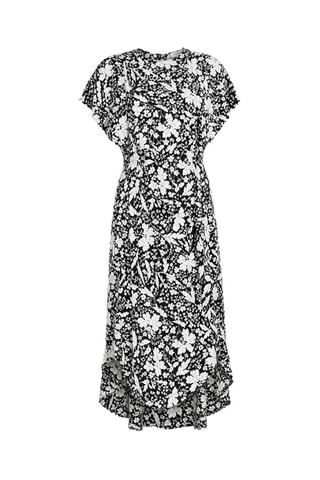 Robe midi en soie - Noir