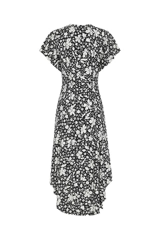 Robe midi en soie - Noir