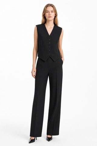Gilet de costume en laine - Noir