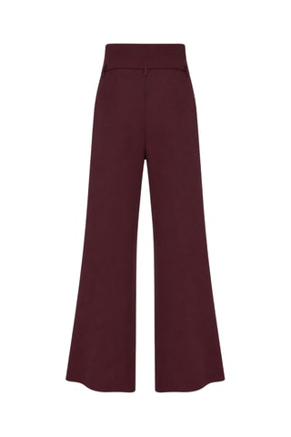 Pantalon taille haute - Marron