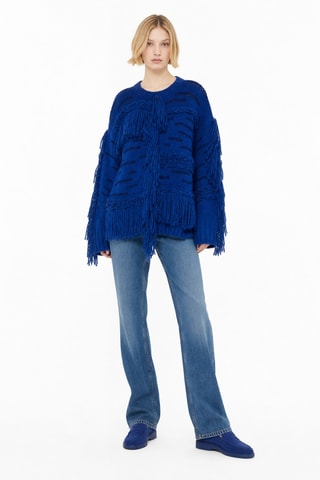 Pull en laine et alpaga - Bleu