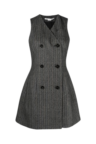 Robe chemise en laine - Anthracite