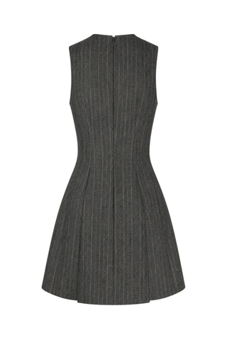 Robe chemise en laine - Anthracite