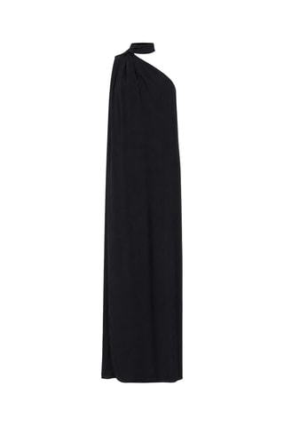 Asymmetrische Mouwloze Jurk - Zwart