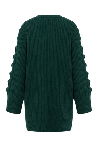Robe pull en cachemire et laine - Vert