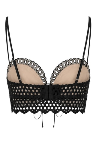 Soutien-gorge en lin - Noir