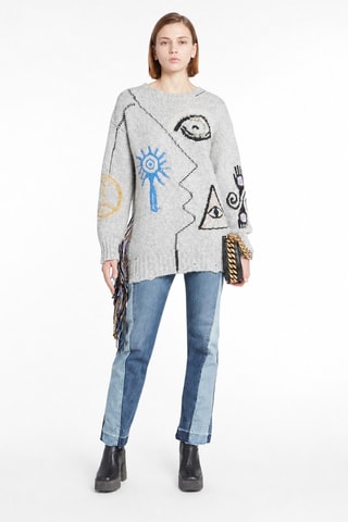 Pull en laine et alpaga - Multicolore