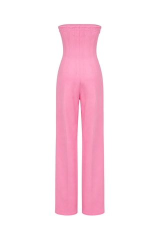 Mouwloze Linnen Jumpsuit - Roze