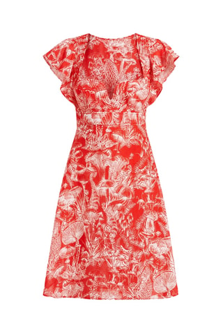 Robe patineuse en soie - Rouge