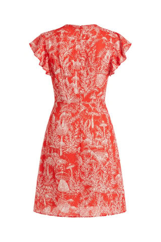 Robe patineuse en soie - Rouge