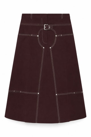 Jupe midi taille haute - Violet