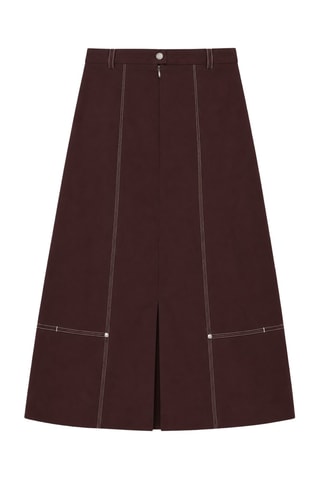 Jupe midi taille haute - Violet
