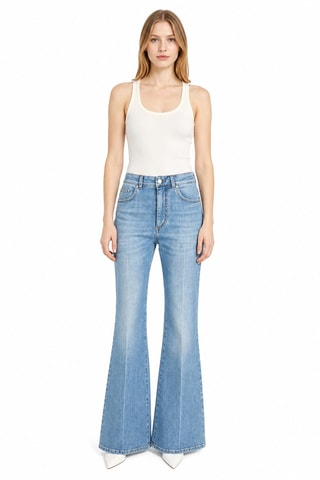 Pantalon flare - Bleu