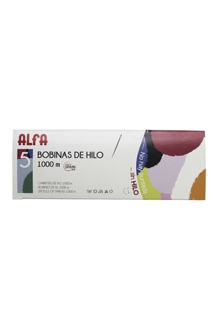 5 bobinas de linha - 1000 m - Amarelo
