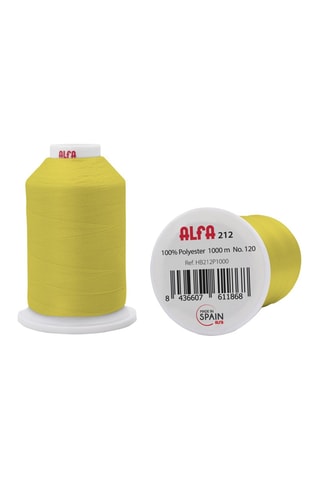 5 bobinas de linha - 1000 m - Amarelo