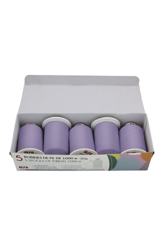 5 bobinas de linha - 1000 m - Lilás