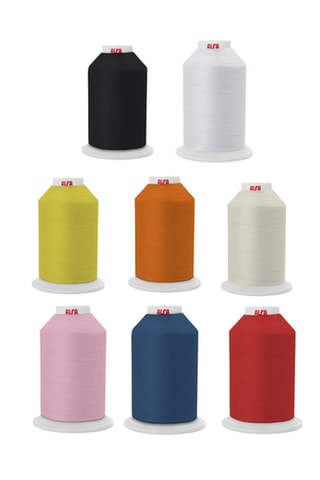 16 x Bobine de fil - 1000 m - Multicolore