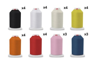 30 x Bobine de fil - 1000 m - Multicolore