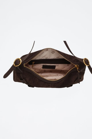 Sac porté épaule en nubuck Bklarity - Marron foncé