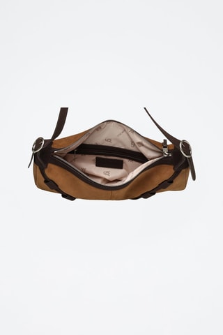 Sac porté épaule en nubuck Klarity - Camel