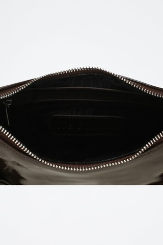 Sac porté épaule verni Graya - Marron foncé