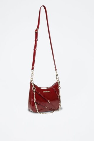 Sac bandoulière verni Liana 2 - Rouge
