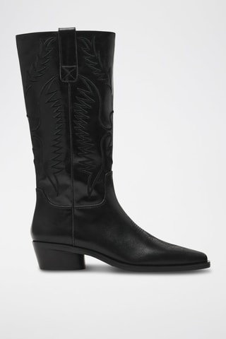 Bottes en cuir Trevi - Noir