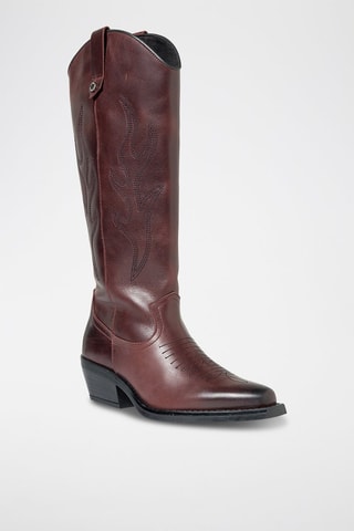 Bottes en cuir Wessel - Bordeaux