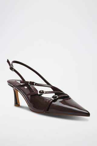 Escarpins vernis Liana - Marron foncé