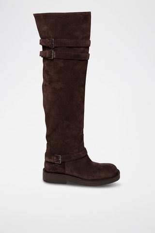 Cuissardes en nubuck Brave - Marron