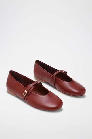 Ballerines en cuir Rejoice - Bordeaux