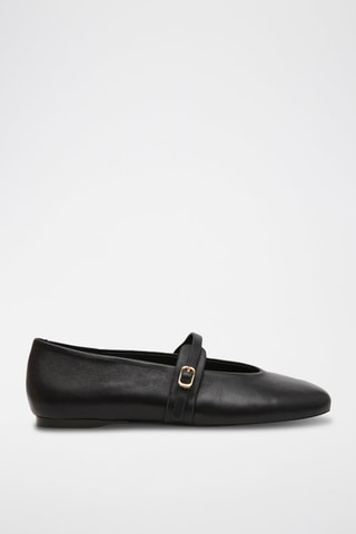 Ballerines en cuir Rejoice - Noir