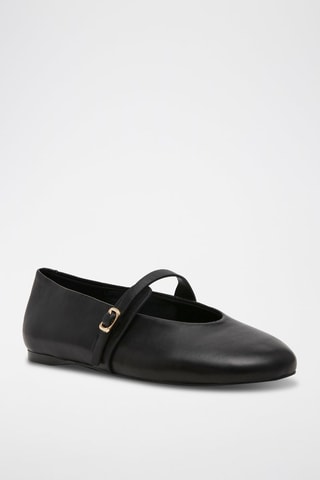 Ballerines en cuir Rejoice - Noir