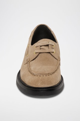 Chaussures bateau en nubuck Rummored - Taupe