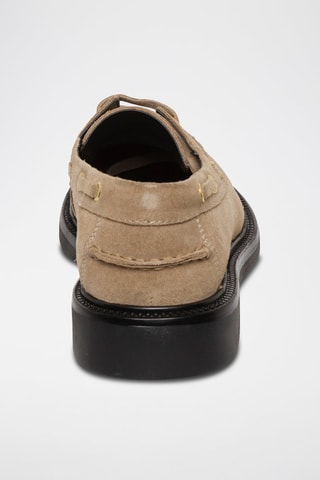Chaussures bateau en nubuck Rummored - Taupe