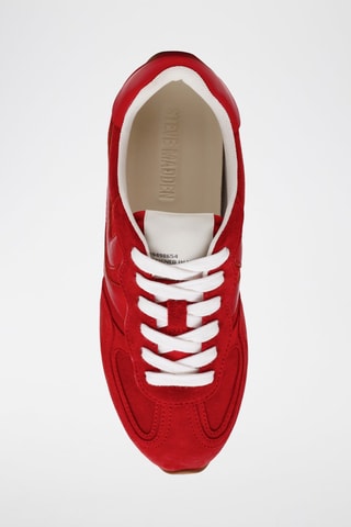 Baskets en nubuck Abbi - Rouge