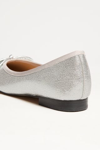 Ballerines en cuir verni Ellison - Argenté