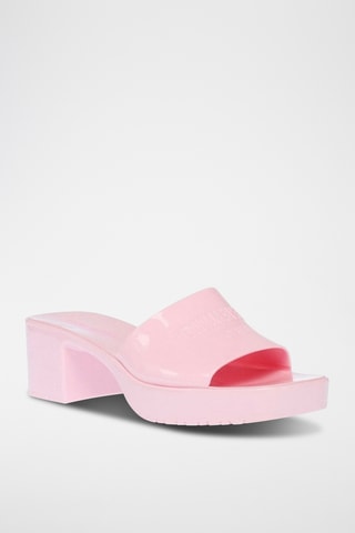 Mules à talons vernis Halston - Rose