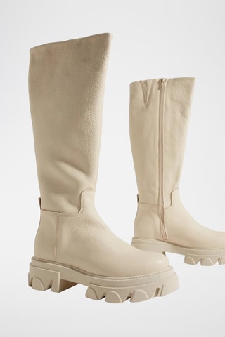 Bottes en cuir Mana - Beige
