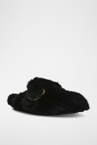 Mules fourrées Plushie - Noir