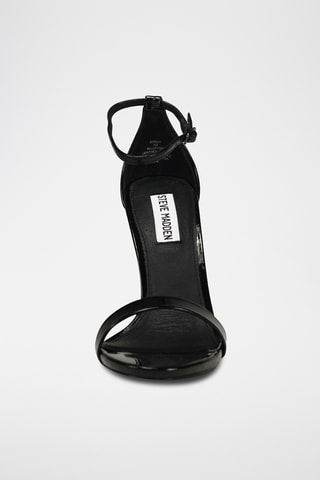 Sandales à talons en cuir verni Stecy - Noir
