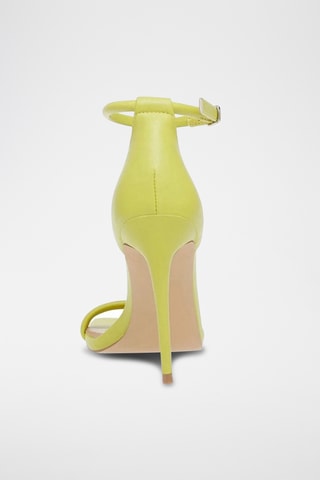 Sandales à talons en cuir Stecy - Jaune
