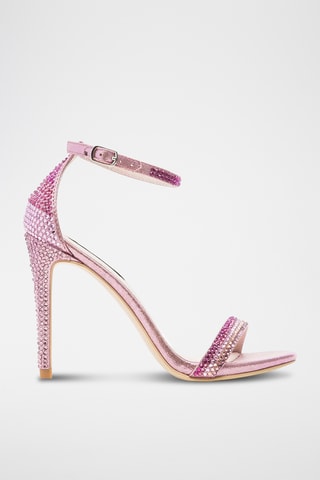 Sandales à talons en cuir Stecy - Rose