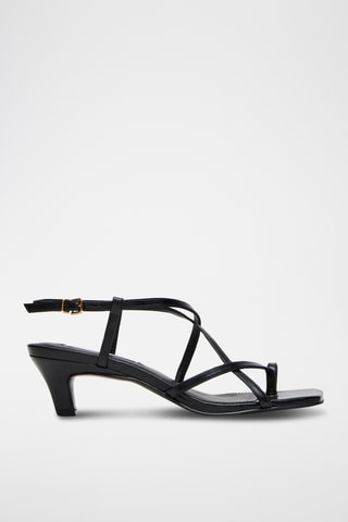 Sandales à talons en cuir Treana - Noir