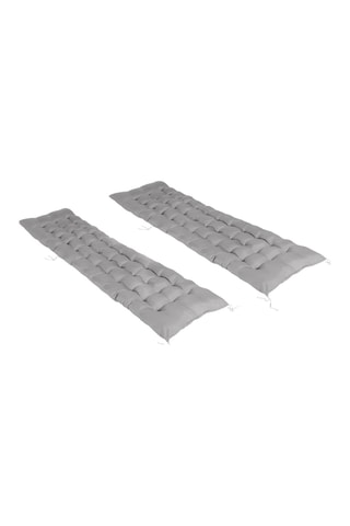 2 coussins pour chaise longue - 180 x 52 x 8 cm - Gris