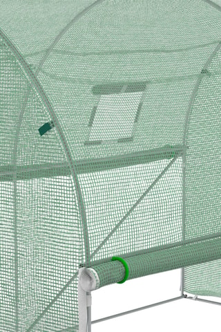 Serre tunnel de jardin bâche renforcée 130 g/m² - 6 m² - gamme toutes saisons
