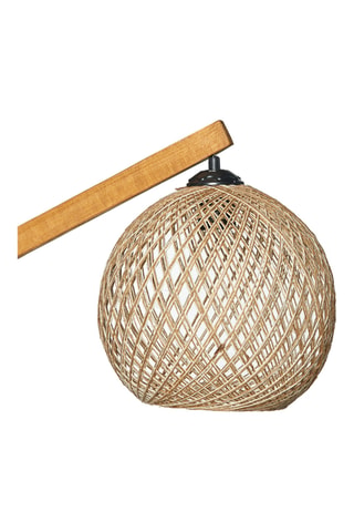 Lámpara de pie trípode - Marrón y blanco - 60 W