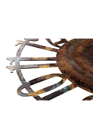 Reloj mural - 48 cm - Marrón y dorado