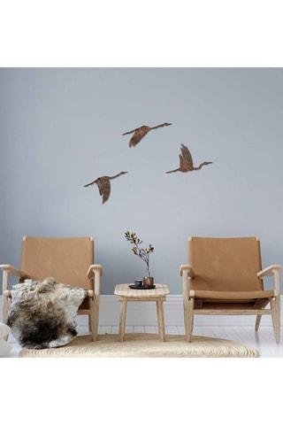 3 adornos murales Rusty Birds 1 - 11 x 16/14 x 22/18 x 27 cm - Dorado