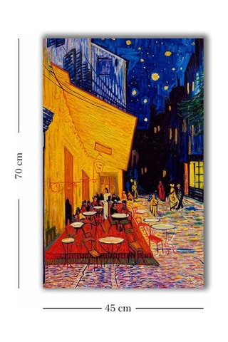 Cuadro "Terraza de café por la noche" Vincent Van Gogh - 45 x 70 cm